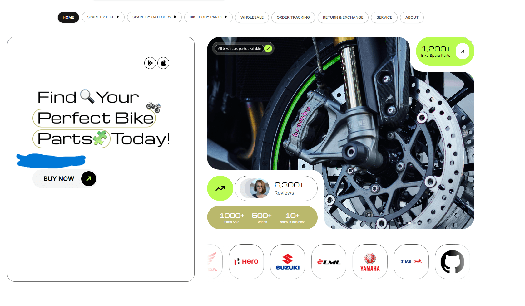 Detailed spare parts filtering.